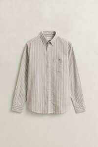 Gant Classic Oxford Stripe Shirt Light Taupe