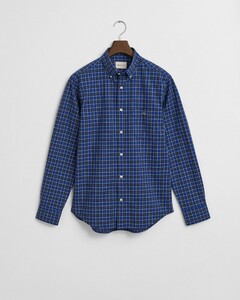 Gant Classic Poplin Check Button-Down Overhemd College Blue