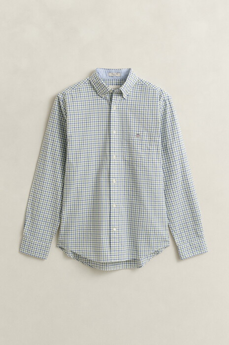 Gant Classic Poplin Check Button-Down Overhemd Herb Green