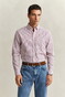 Gant Classic Poplin Check Button-Down Overhemd Rose Red