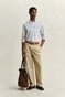 Gant Classic Poplin Check Button-Down Overhemd Taupe Beige
