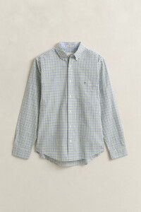 Gant Classic Poplin Check Button-Down Shirt Herb Green