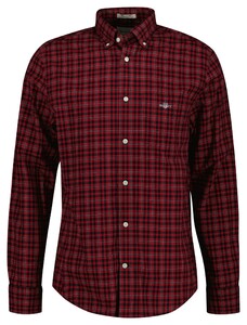 Gant Classic Poplin Check Shirt Ruby Red