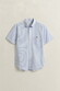 Gant Classic Poplin Gingham Check Button-Down Overhemd Licht Blauw