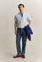 Gant Classic Poplin Gingham Check Button-Down Overhemd Licht Blauw