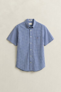 Gant Classic Poplin Gingham Check Button-Down Shirt College Blue