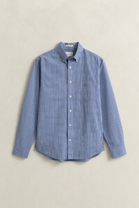 Gant Classic Poplin Gingham Check Overhemd College Blue
