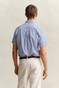 Gant Classic Poplin Stripe Short Sleeve Overhemd College Blue