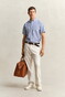 Gant Classic Poplin Stripe Short Sleeve Overhemd College Blue