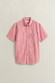Gant Classic Poplin Stripe Short Sleeve Overhemd Rose Red