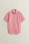 Gant Classic Poplin Stripe Short Sleeve Overhemd Rose Red