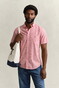Gant Classic Poplin Stripe Short Sleeve Overhemd Rose Red