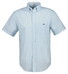 Gant Classic Poplin Stripe Short Sleeve Overhemd Sky Blue