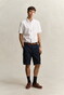 Gant Classic Solid Color Cargo Shorts Bermuda Avond Blauw