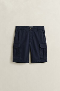 Gant Classic Solid Color Cargo Shorts Bermuda Avond Blauw