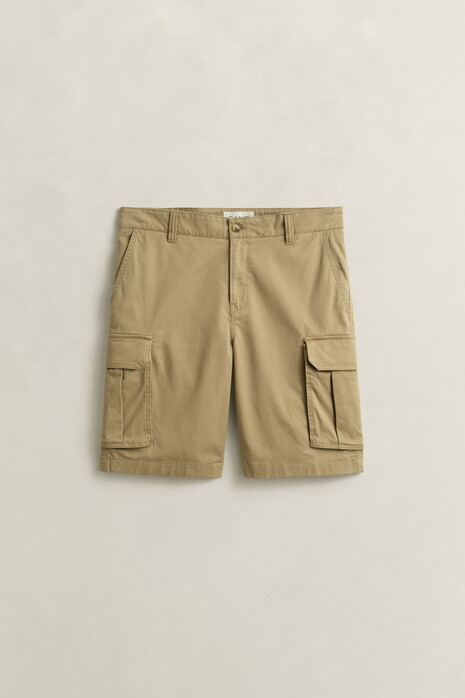 Gant Classic Solid Color Cargo Shorts Bermuda Donker Khaki