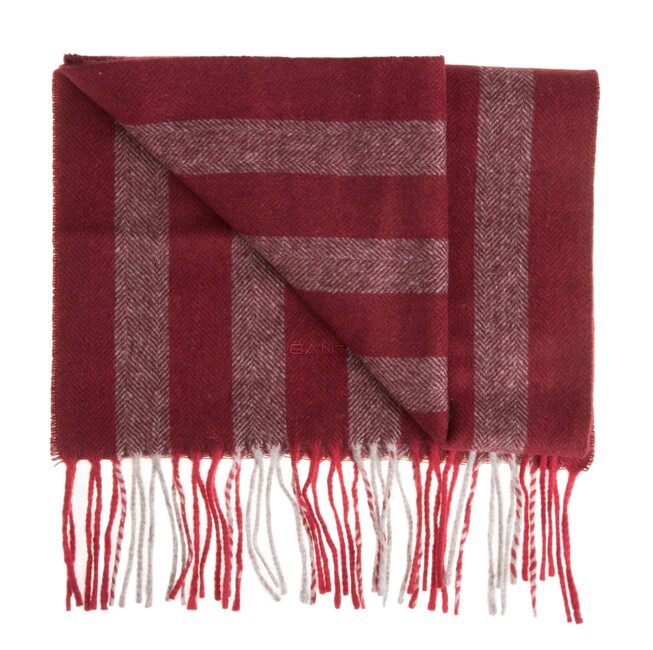 Gant Contrast Herringbone Sjaal Rood