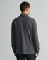 Gant Contrast Piqué Long Sleeve Rugger Trui Antraciet Melange