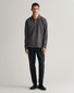 Gant Contrast Piqué Long Sleeve Rugger Trui Antraciet Melange