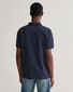 Gant Contrast Piqué Short Sleeve Subtle Stretch Polo Avond Blauw