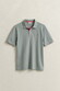 Gant Contrast Piqué Short Sleeve Subtle Stretch Polo Ceramic Grey