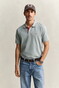 Gant Contrast Piqué Short Sleeve Subtle Stretch Polo Ceramic Grey