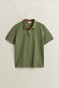 Gant Contrast Piqué Short Sleeve Subtle Stretch Polo Dry Herb Green