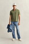Gant Contrast Piqué Short Sleeve Subtle Stretch Polo Dry Herb Green
