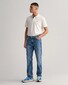 Gant Contrast Piqué Short Sleeve Subtle Stretch Polo Eggshell