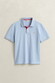 Gant Contrast Piqué Short Sleeve Subtle Stretch Polo Fresh Blue