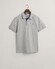 Gant Contrast Piqué Short Sleeve Subtle Stretch Polo Grijs Melange