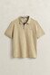 Gant Contrast Piqué Short Sleeve Subtle Stretch Polo Oat Beige