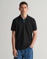 Gant Contrast Piqué Short Sleeve Subtle Stretch Polo Zwart