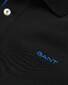 Gant Contrast Piqué Short Sleeve Subtle Stretch Polo Zwart