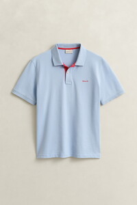 Gant Contrast Piqué Short Sleeve Subtle Stretch Poloshirt Fresh Blue