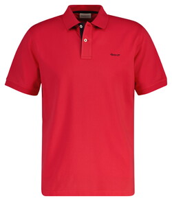 Gant Contrast Piqué Short Sleeve Subtle Stretch Poloshirt Rose Red
