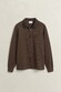 Gant Corduroy Collar Half Zip Heavy Rugger Trui Zwart-Bruin