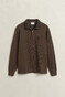 Gant Corduroy Collar Half Zip Heavy Rugger Trui Zwart-Bruin