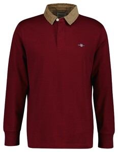 Gant Corduroy Collar Heavy Rugger Pullover Plumped Red