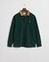 Gant Corduroy Collar Heavy Rugger Trui Tartan Green