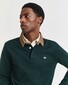 Gant Corduroy Collar Heavy Rugger Trui Tartan Green