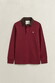 Gant Corduroy Polo Collar Heavy Rugger Pullover Deep Grape Wine