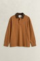 Gant Corduroy Polo Collar Heavy Rugger Trui Caramel Brown
