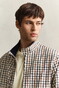 Gant Cotton Blend Harrington Check Jack Mahogany Brown
