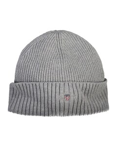 Gant Cotton Blend Logo Beanie Cap / Beanie Grey Melange