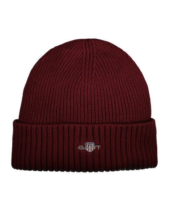 Gant Cotton Blend Logo Beanie Muts Plumped Red