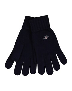 Gant Cotton Blend Subtle Logo Gloves Marine