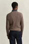 Gant Cotton Cable Crew Neck Pullover Faded Taupe