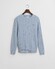 Gant Cotton Cable Crew Neck Pullover Fresh Blue