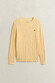 Gant Cotton Cable Crew Neck Pullover Mild Yellow